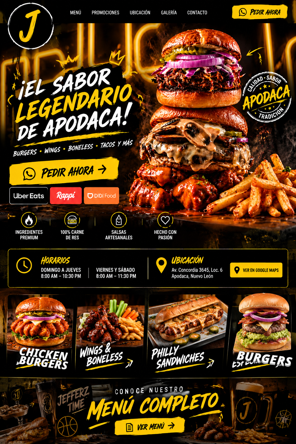 Jefferz Burgers — el sabor legendario de Apodaca